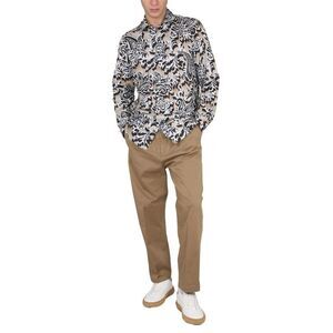 ETRO Men's Classic Flat Front Trousers Men Beige Pants